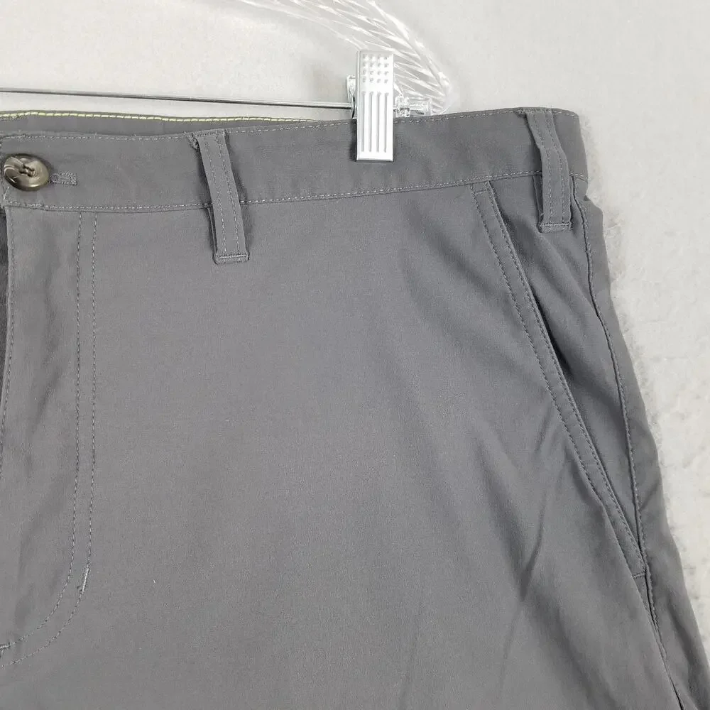 Eddie Bauer Shorts Mens 40 Gray Nylon Spandex Lightweight Outdoor Hiking Pocket‎
